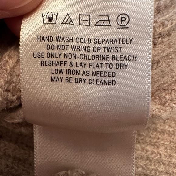 Anthropologie Size Small Cowl Neck Long Sleeve Sweater Dress Alpaca Cashmere Tan - Picture 13 of 13